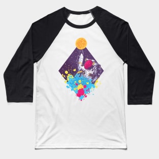 Abstract Astronaut Design Baseball T-Shirt